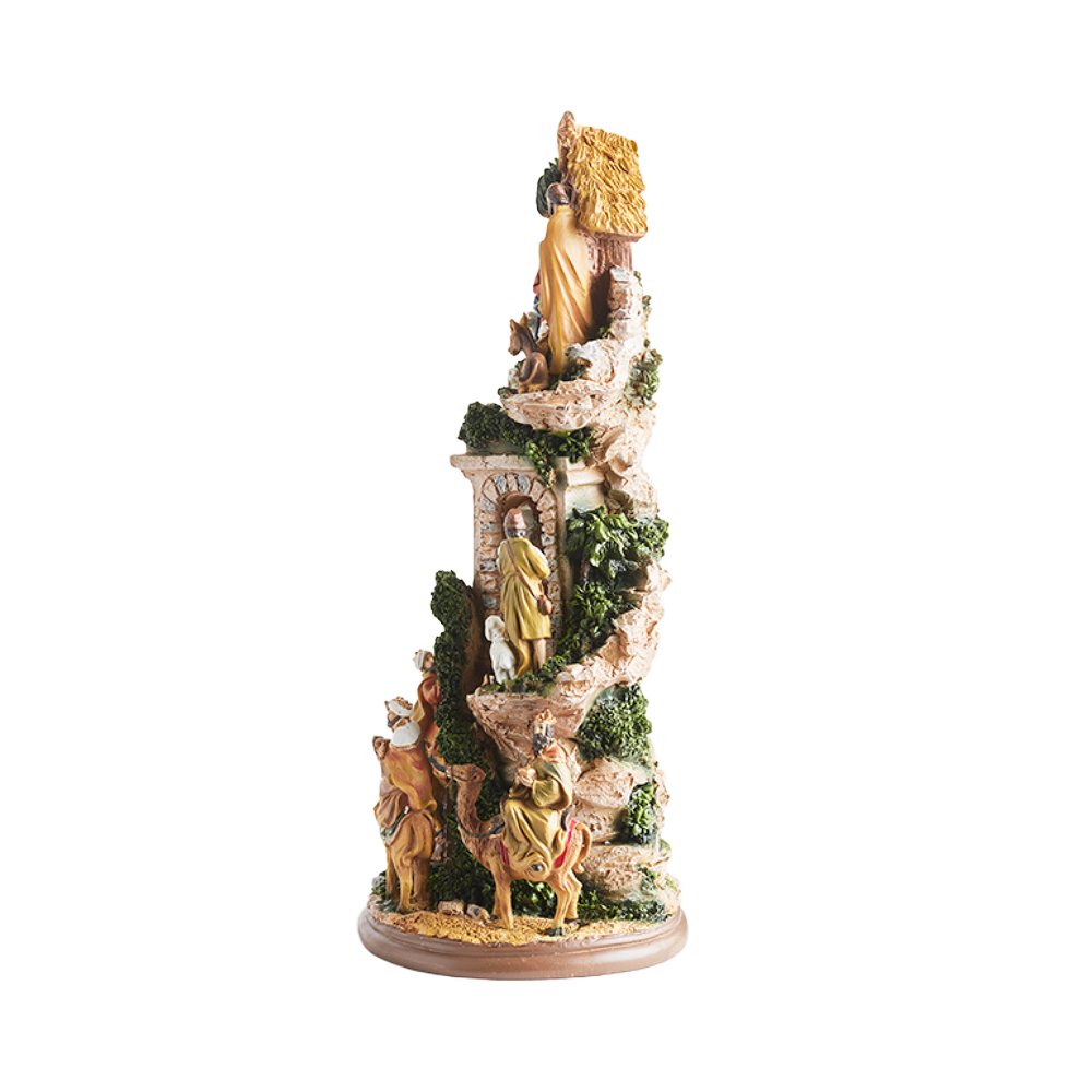 Stable with Stairs Resin Nativity, , large image number 4