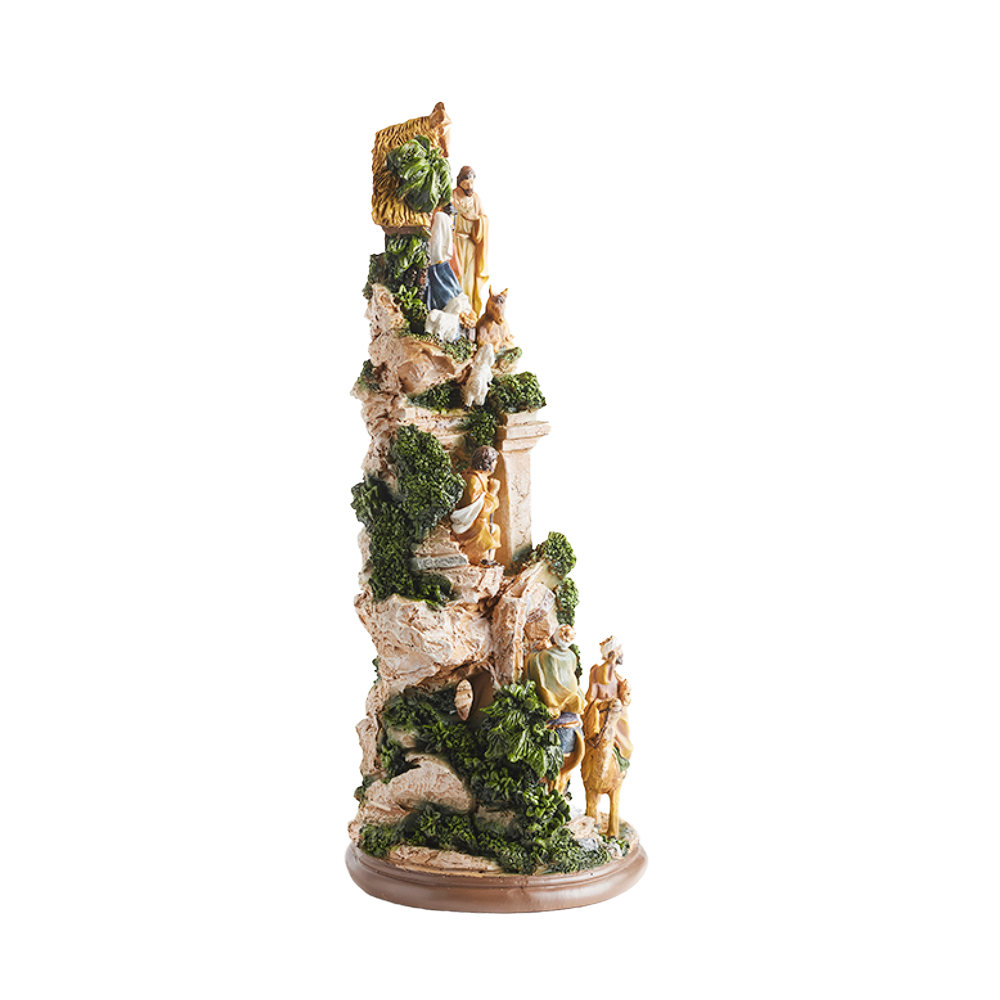 Stable with Stairs Resin Nativity, , large image number 2