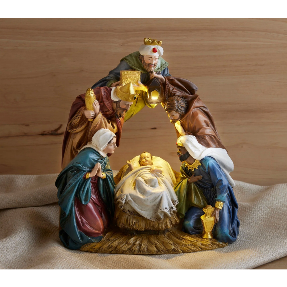 Light-up Archway Nativity Figurine, , large