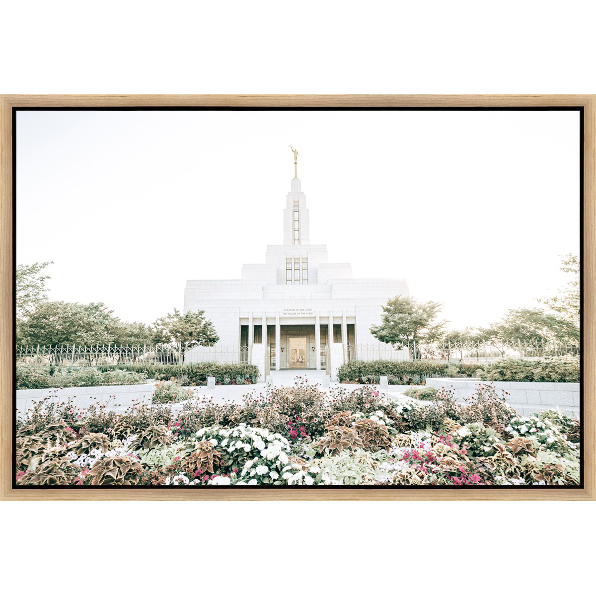Sweet is the Work, Draper Temple (31.5x21.5 Framed Canvas)