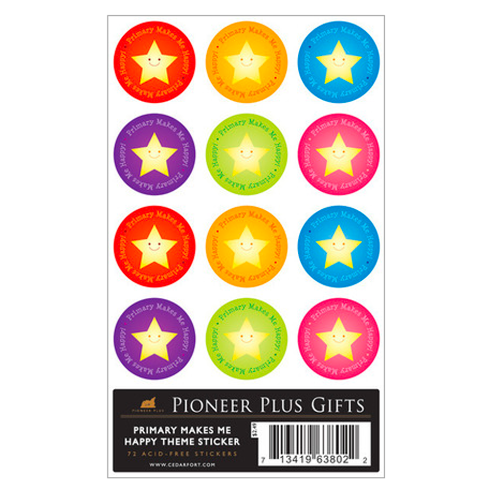 Primary Makes Me Happy Stickers, , large image number 0