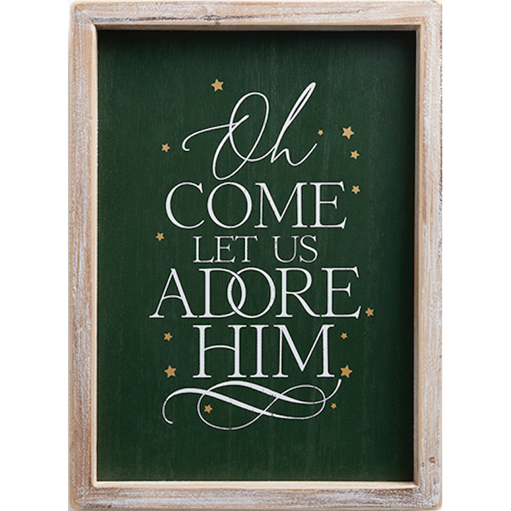 O Come Let Us Adore Him (10x12 Framed Plaque)