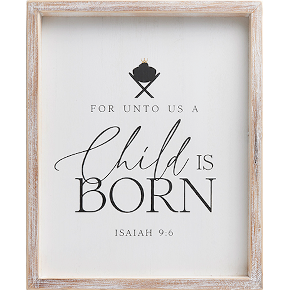 Child is Born (10x12 Framed Plaque)