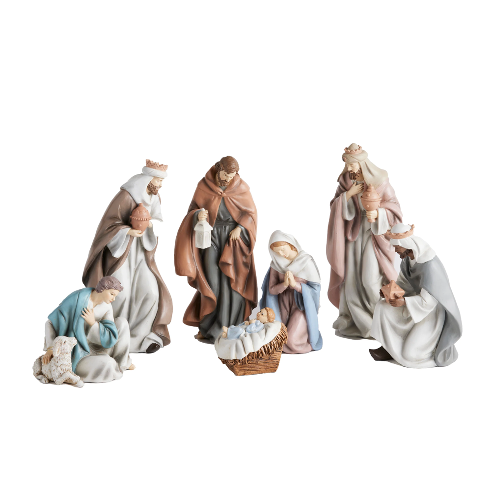 "O Come All Ye Faithful" Resin Nativity
