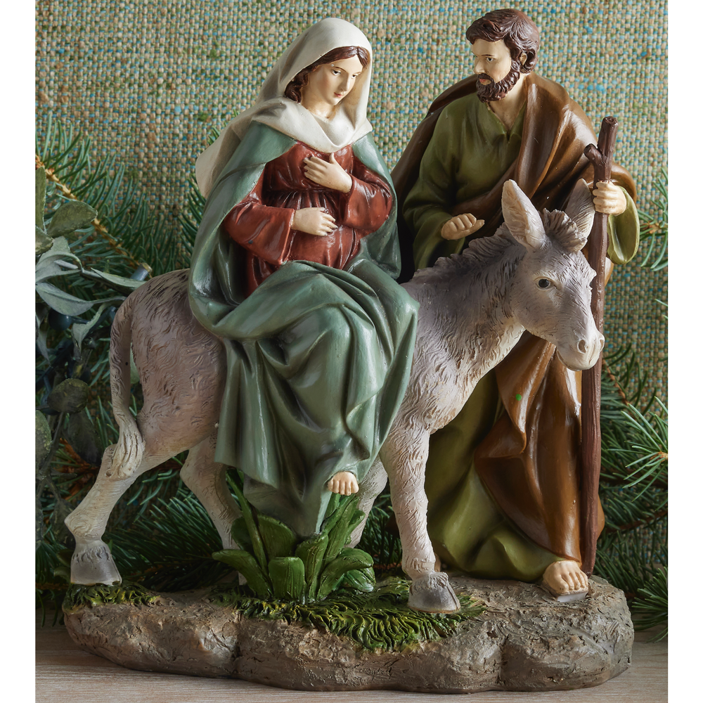 Journey to Bethlehem Holy Family Nativity Figurine
