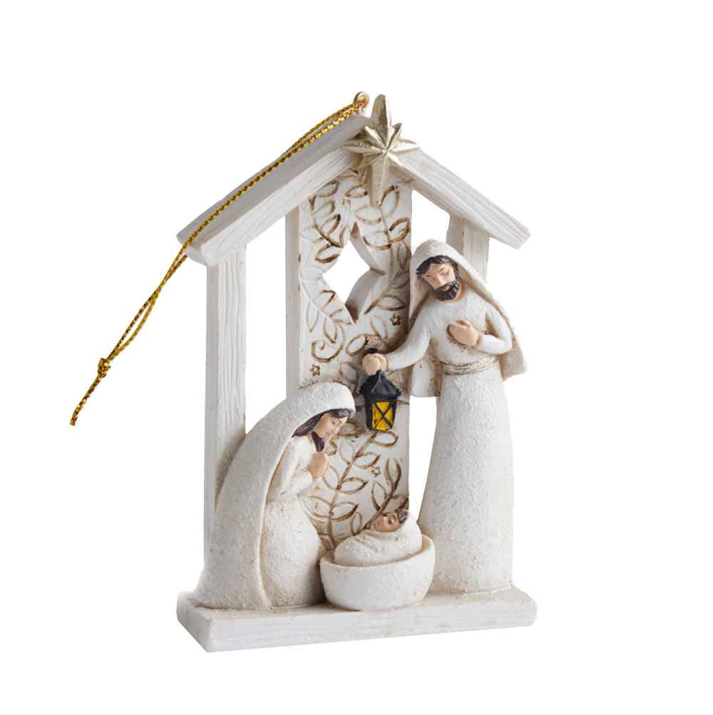 Because of Bethlehem Holy Family Ornament