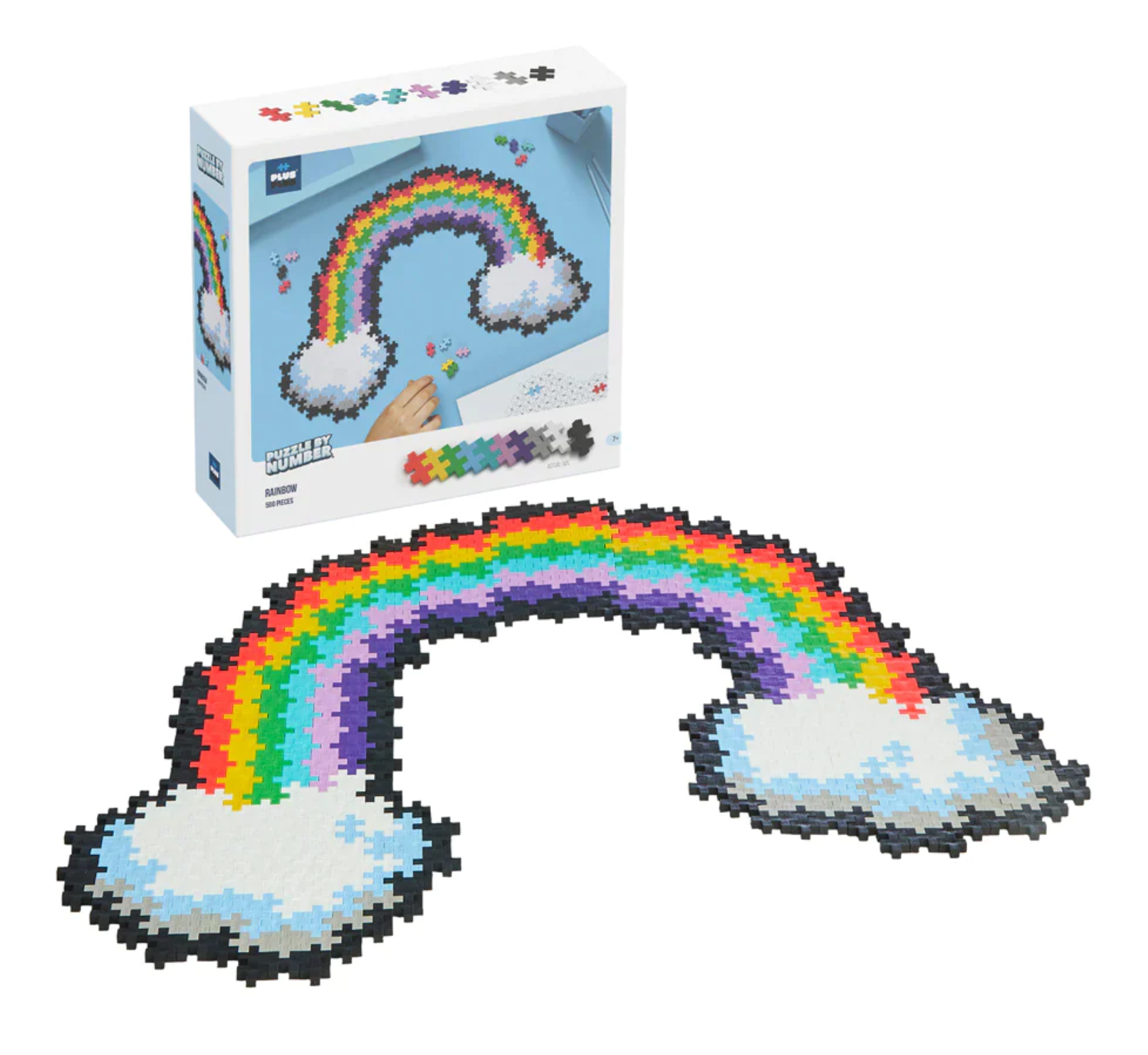 Puzzle by Number Rainbow Puzzle (500 Piece)