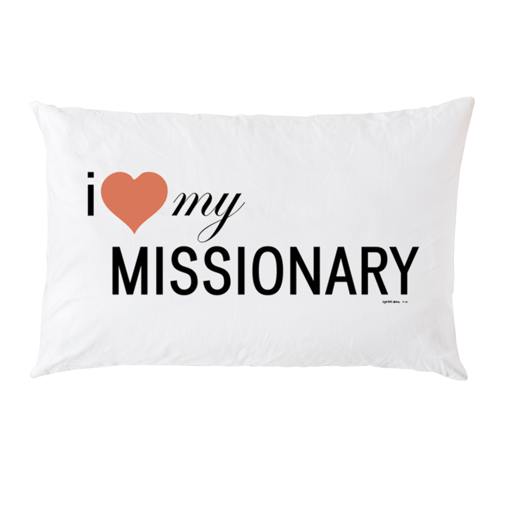 I Love My Missionary Pillowcase, , large image number 0