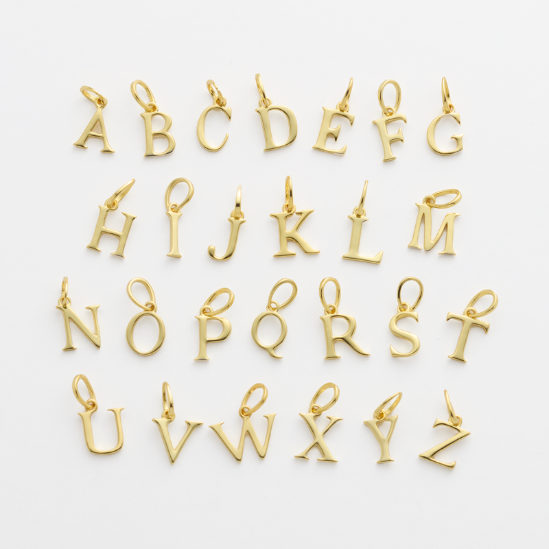 Gold Alphabet Charm