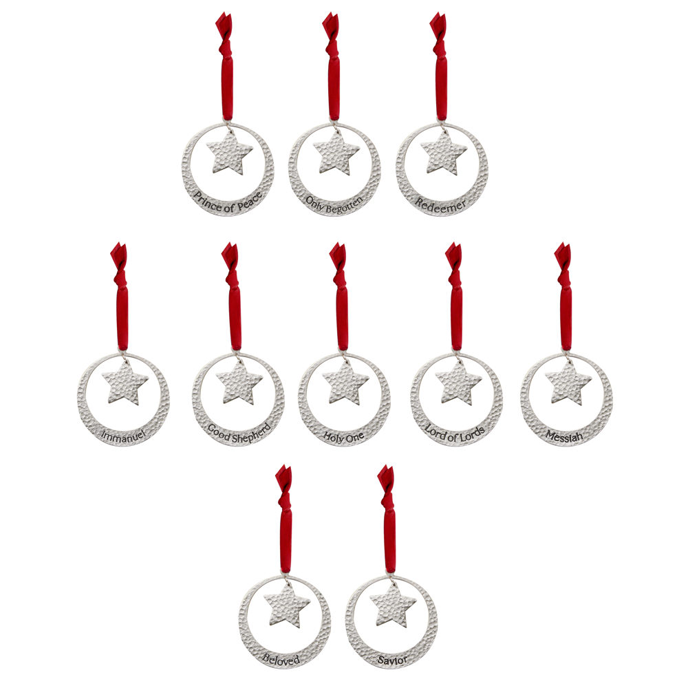 Names of Christ Hanging Star Ornament Set