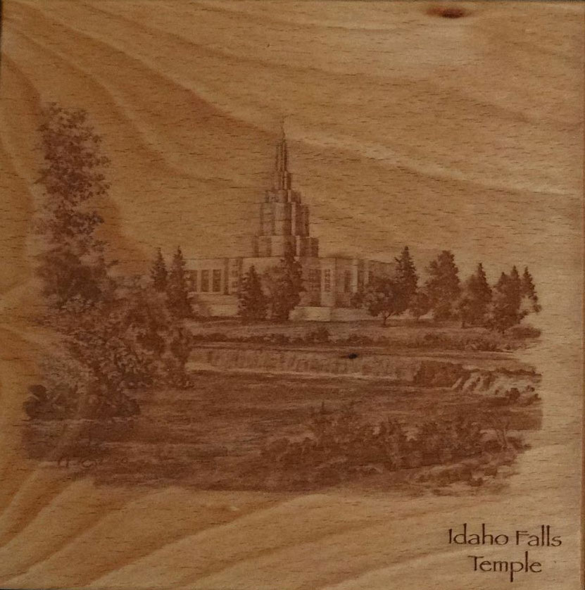 Idaho Falls Temple (6x6 Plaque), , large image number 0