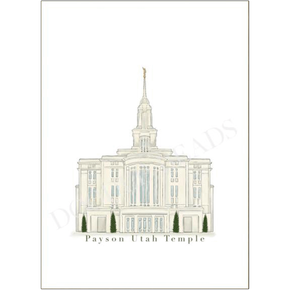 5x7 Payson UT Temple - Print, , large image number 0