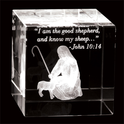 Crystal Cube Good Shepherd, , large