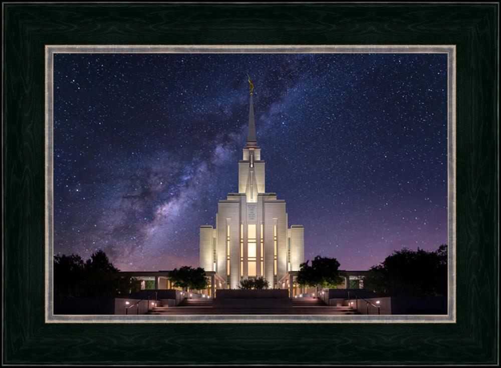 Celestial Temple Series: Oquirrh Mountain Temple (25x34 Framed Art), , large image number 0