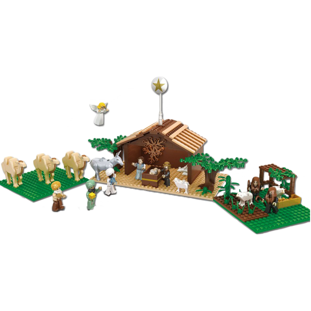Brick'Em Young Building Block Plastic Nativity, , large image number 2