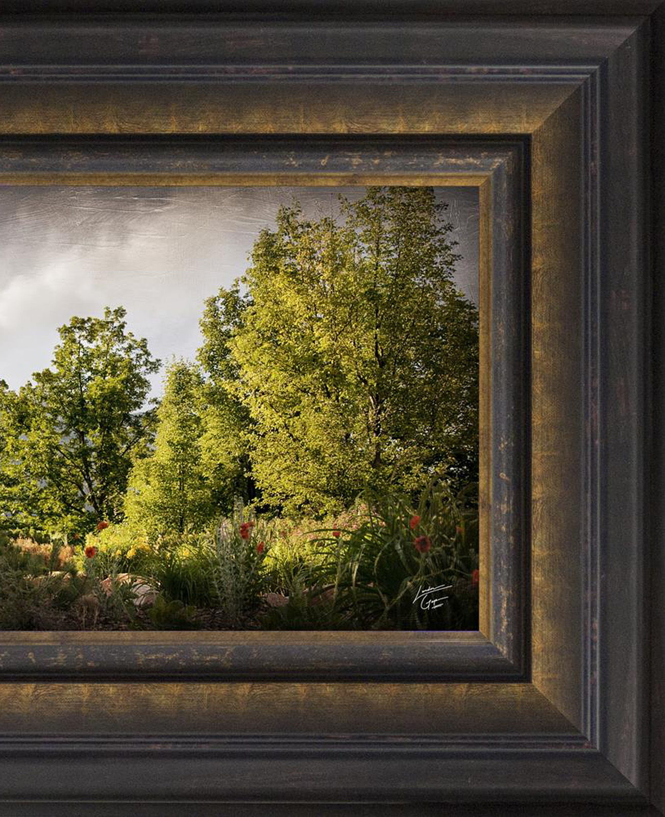 Ogden Temple, the Day Dawn is Breaking (19x48 Canvas Framed Art), , large image number 2