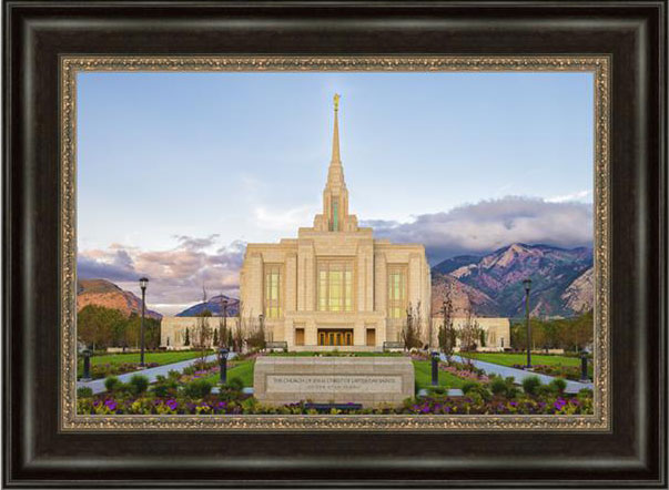 Ogden Temple (23x30 Framed Giclee Canvas), , large image number 0