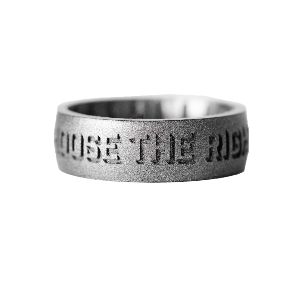 Silicone Classic Platinum CTR Ring, , large image number 0