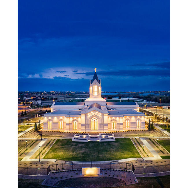 Fort Collins Temple, Evening Glow Print, , large image number 0