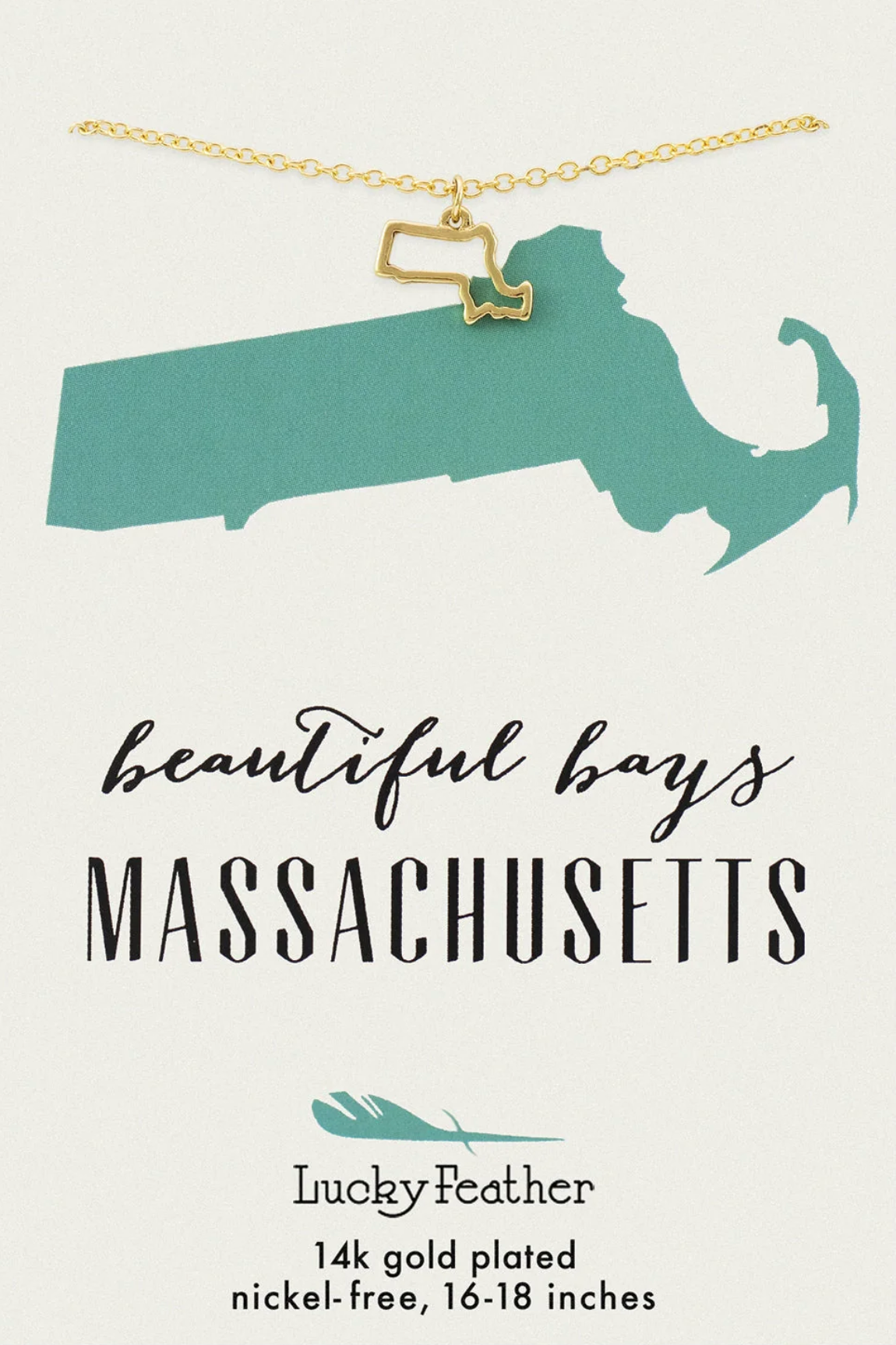 Massachusetts State Necklace, , large image number 0