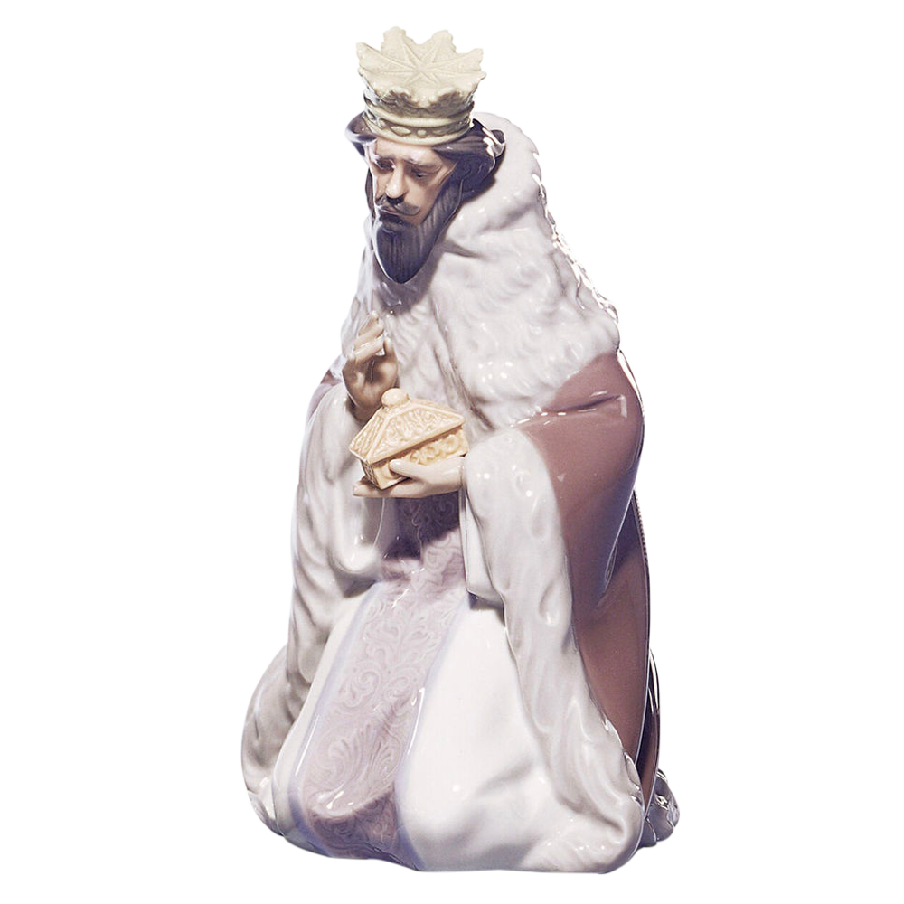 King Gaspar Porcelain Nativity Figurine - LLADRO | Deseret Book King Gaspar Porcelain Nativity Figurine - LLADRO | Deseret Book