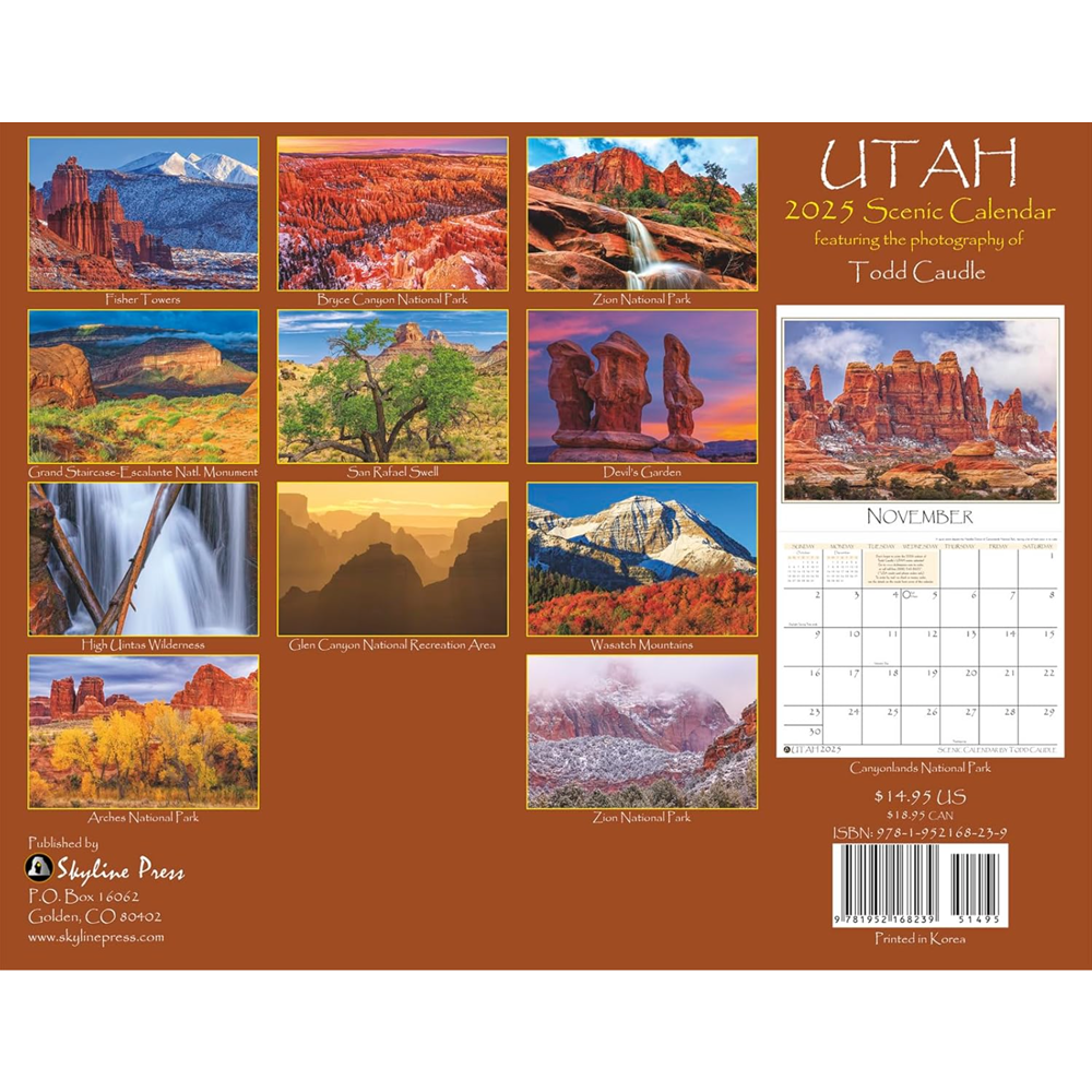 2025 Utah Scenic Calendar, , large