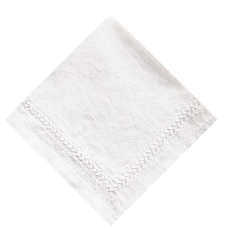 Embroidered Linen Handkerchief, , large