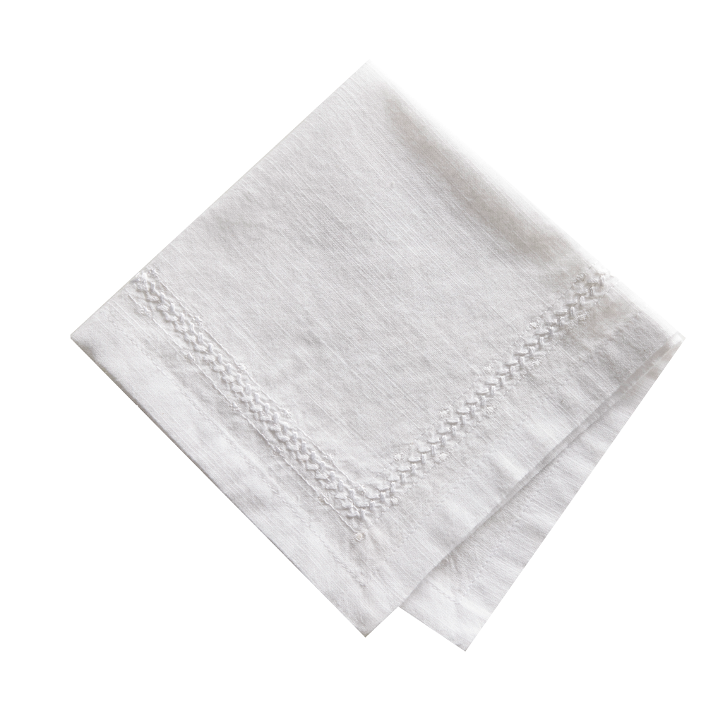 Embroidered Linen Handkerchief