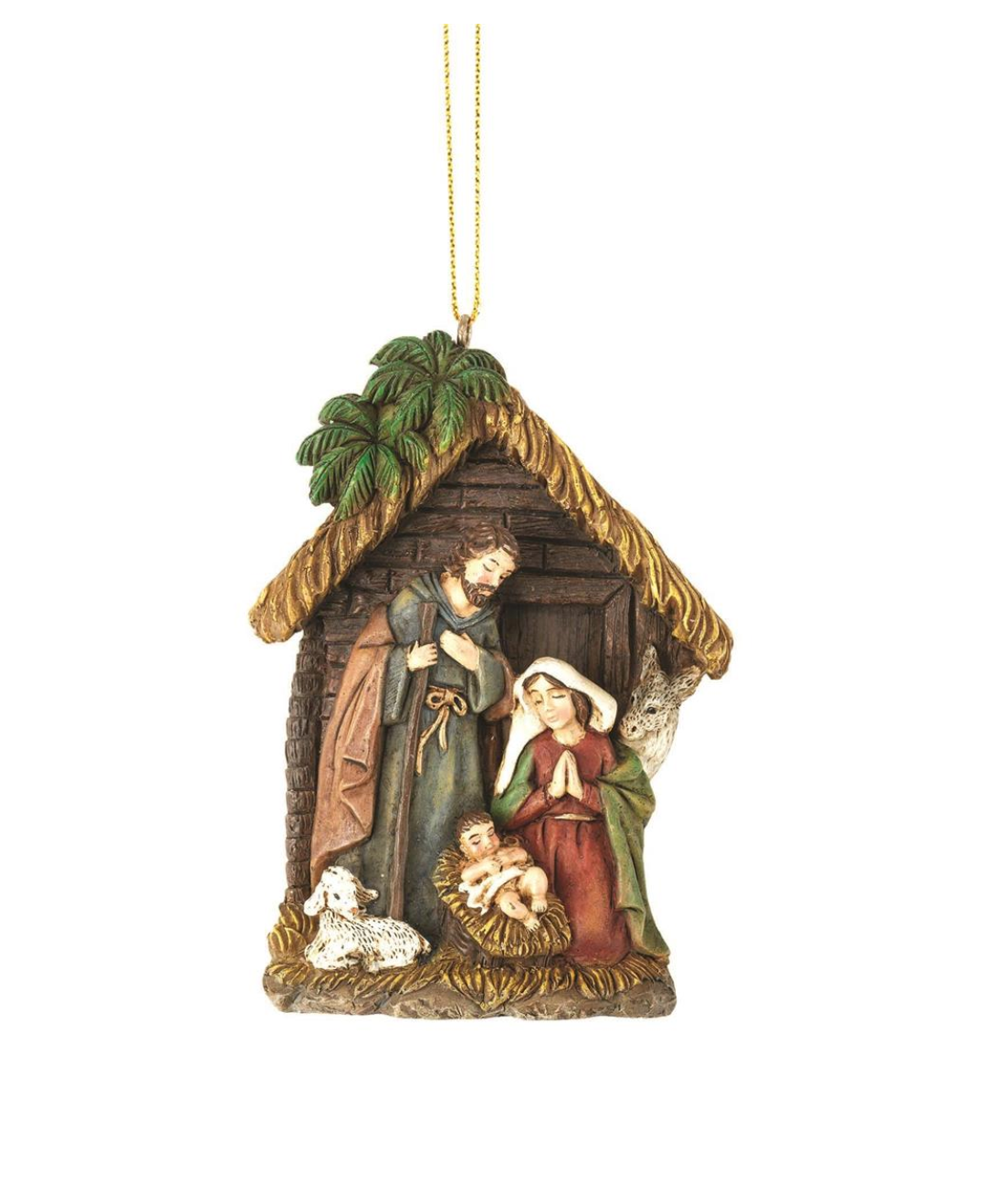 Holy Family in Stable Ornament
