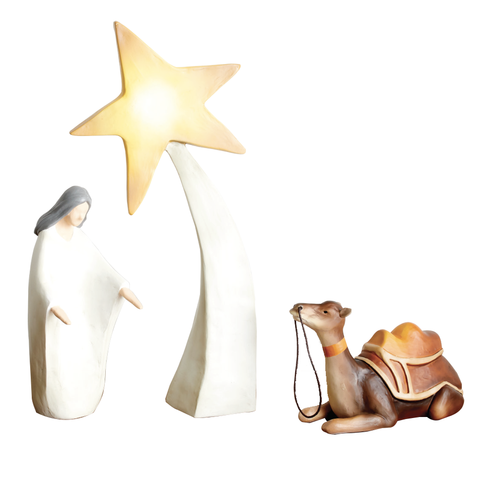 Love's Pure Light Kate Lee Resin Nativity Angel and Camel, , large image number 0