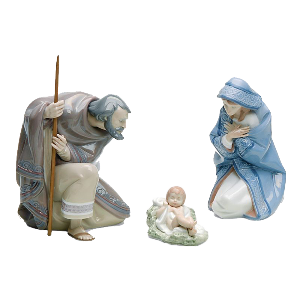 Silent Night Porcelain Nativity, , large image number 0