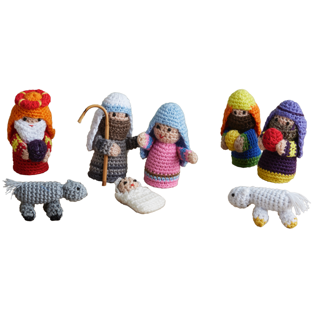 Vietnamese Crochet Nativity Set, , large image number 0