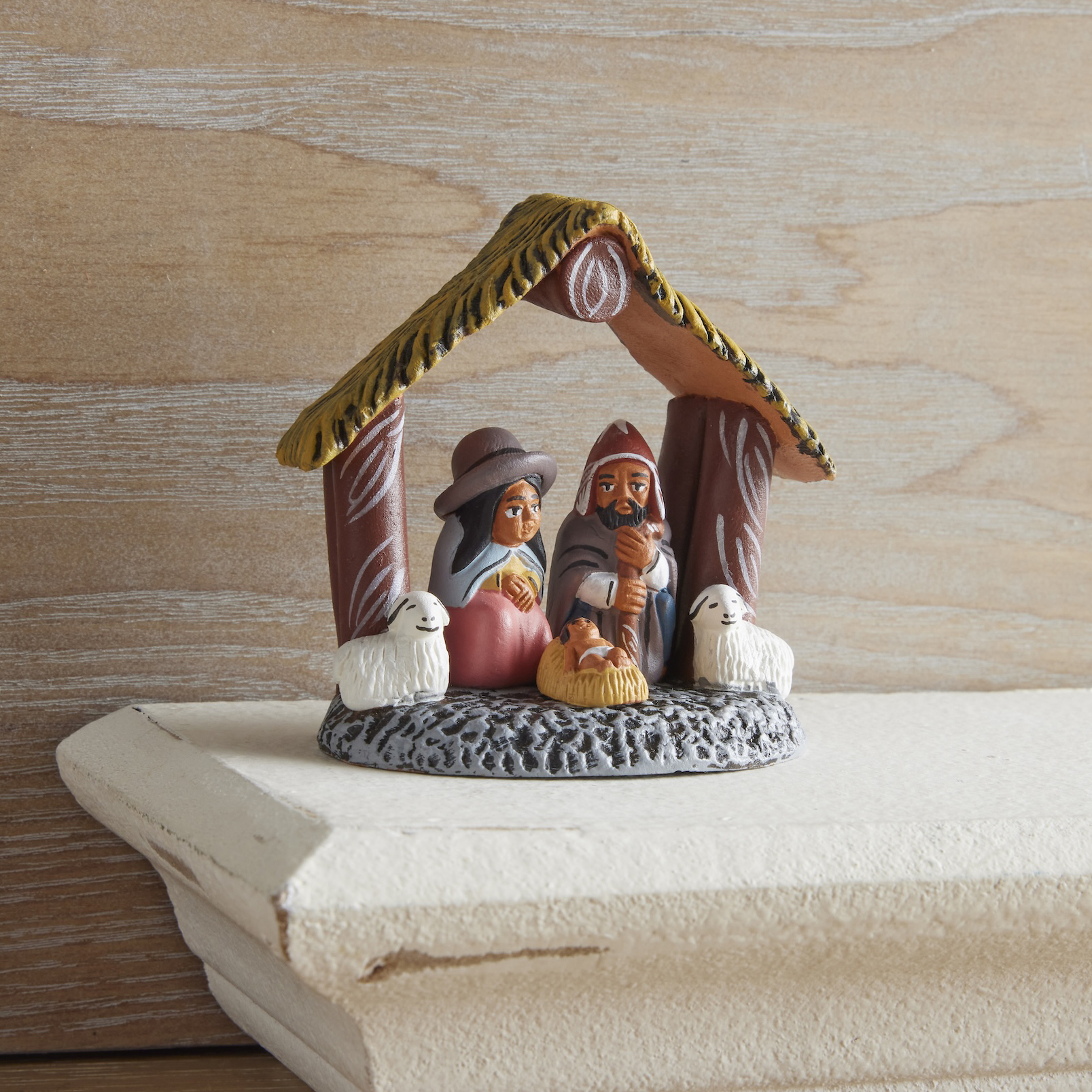 Peruvian Holy Family Nativity Manger Figurine, , large image number 1