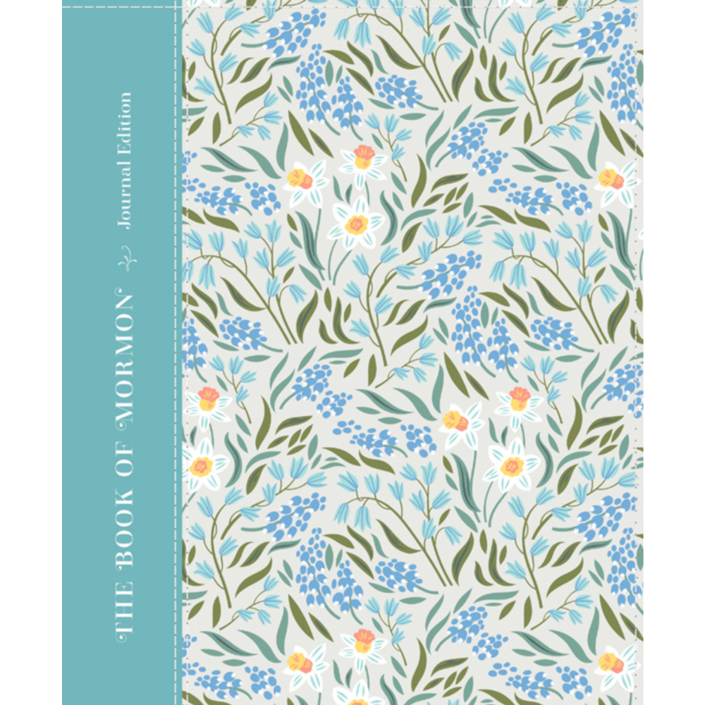 The Book of Mormon, Journal Edition, Aqua Floral (No Index)