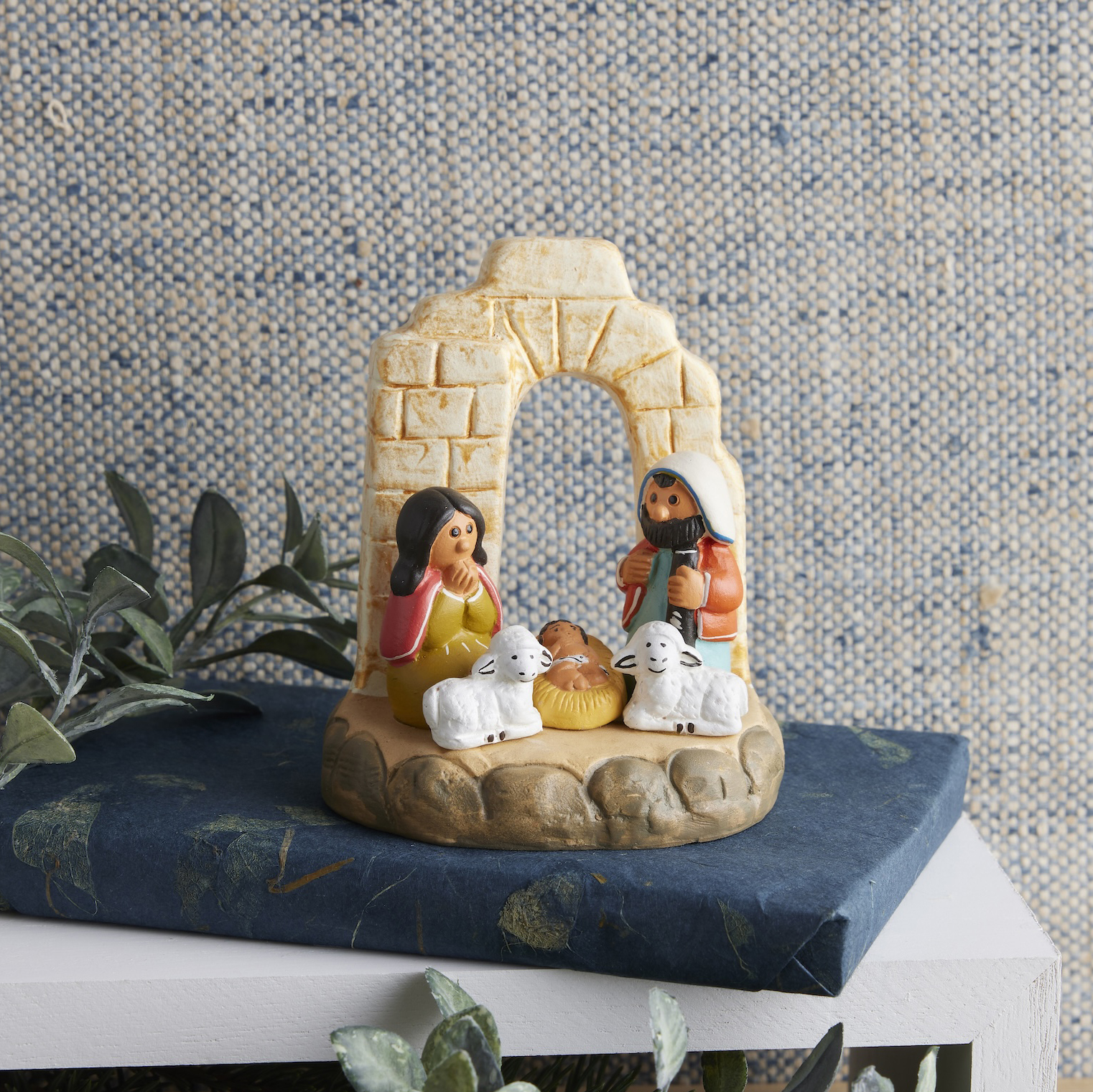 Peruvian Inca Arch Holy Family Nativity Figurine, , large