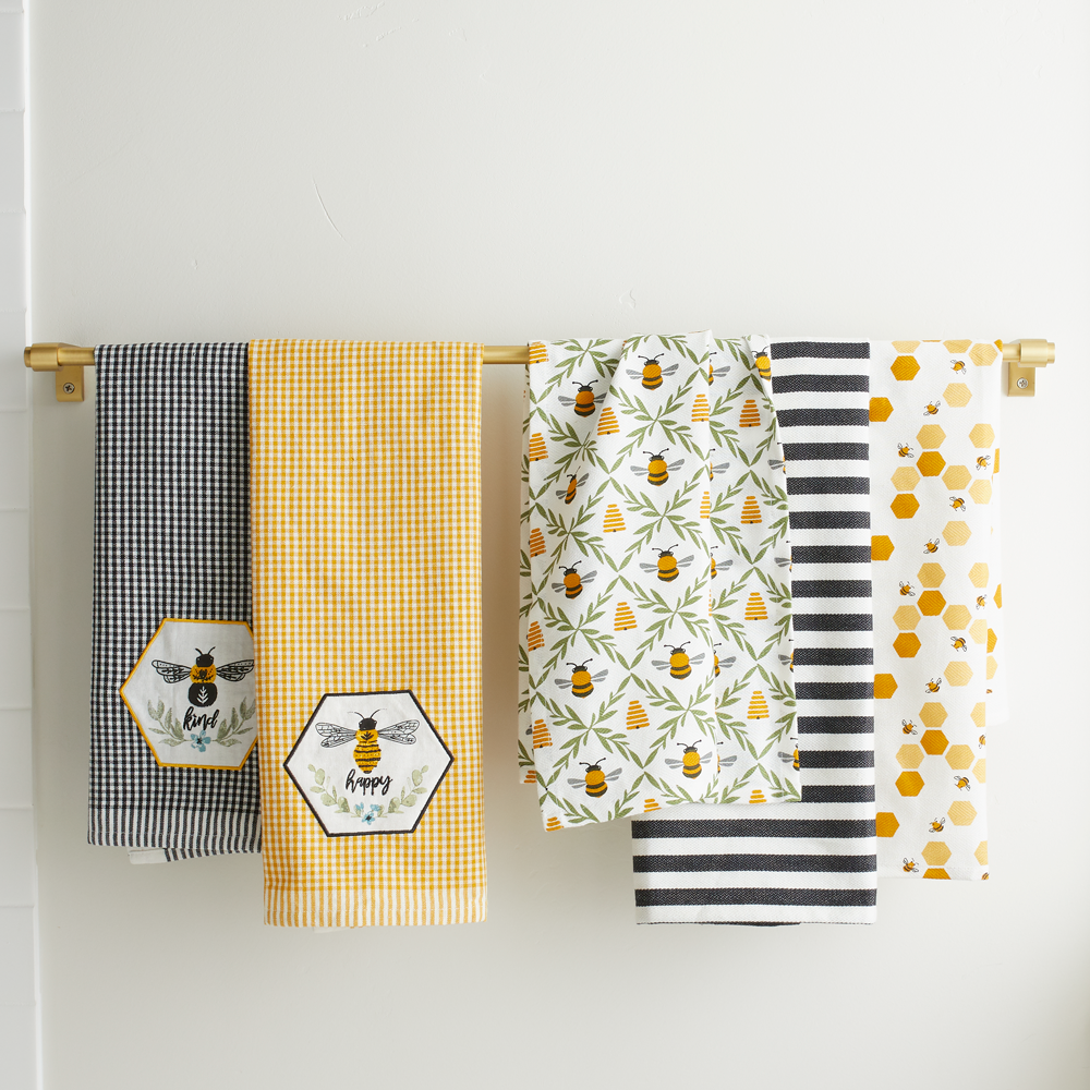 Bee Happy Dishtowel, , large