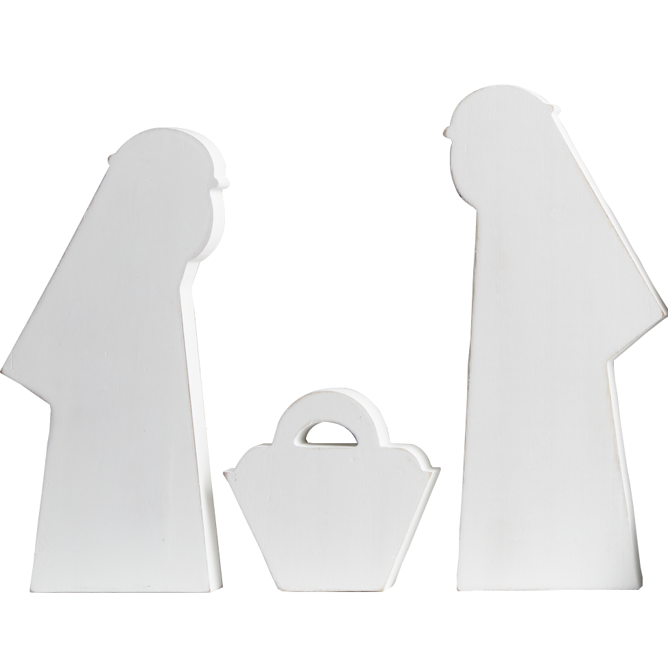 Holy Family Wood Cutout Nativity, , large image number 0