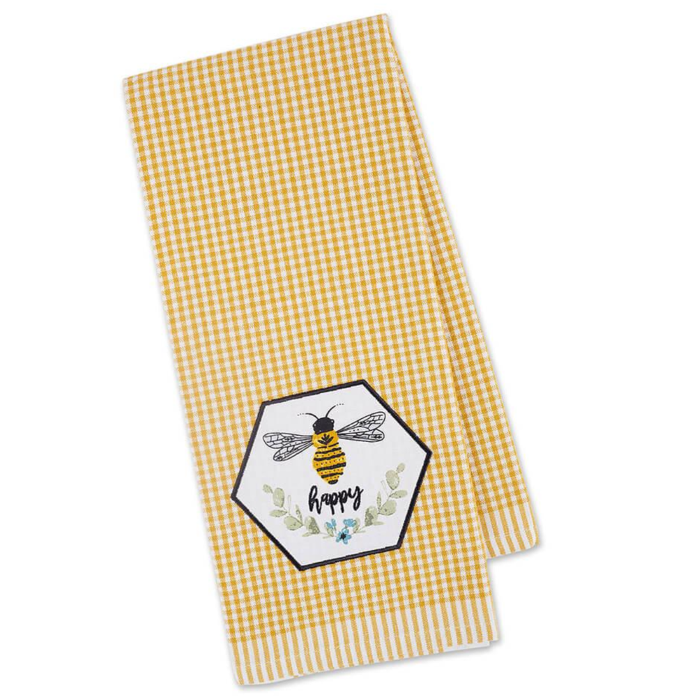 Bee Happy Dishtowel