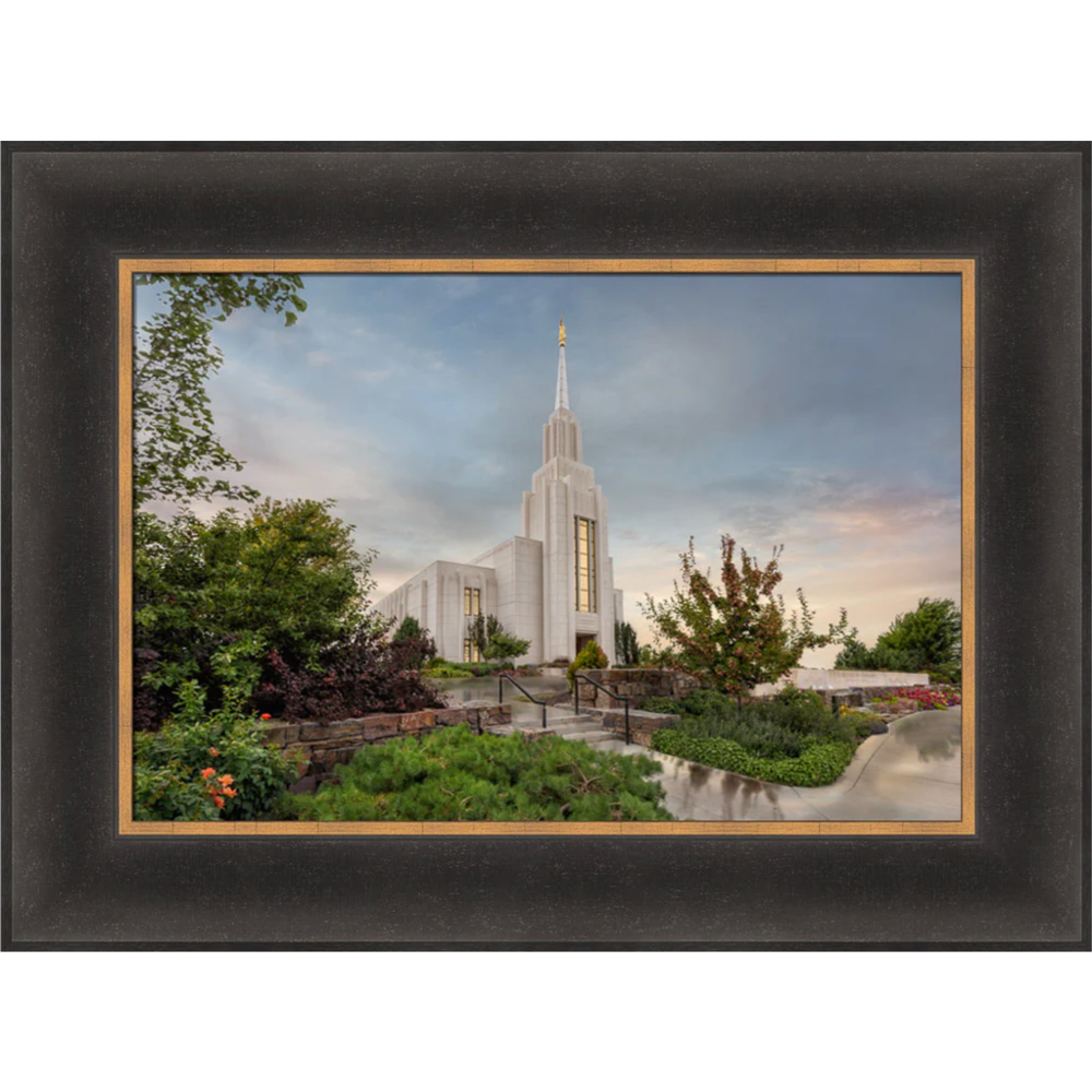 Covenant Path: Twin Falls Temple (29x40 Framed Canvas Giclee)