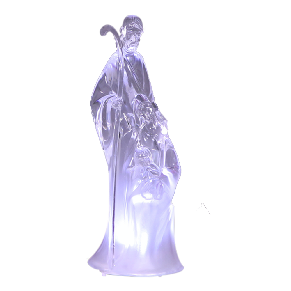 Light-up Acrylic Holy Family Nativity Figurine, , large image number 0