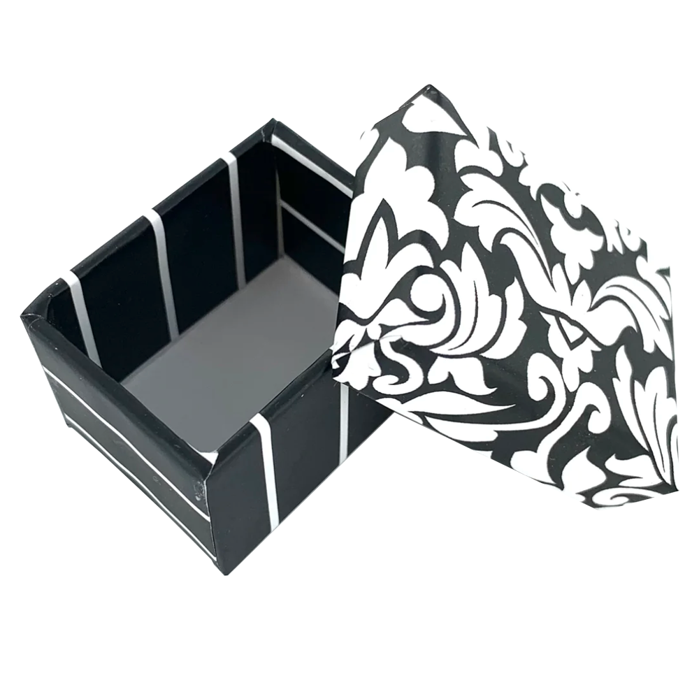 Black Damask Ring Box, , large image number 0