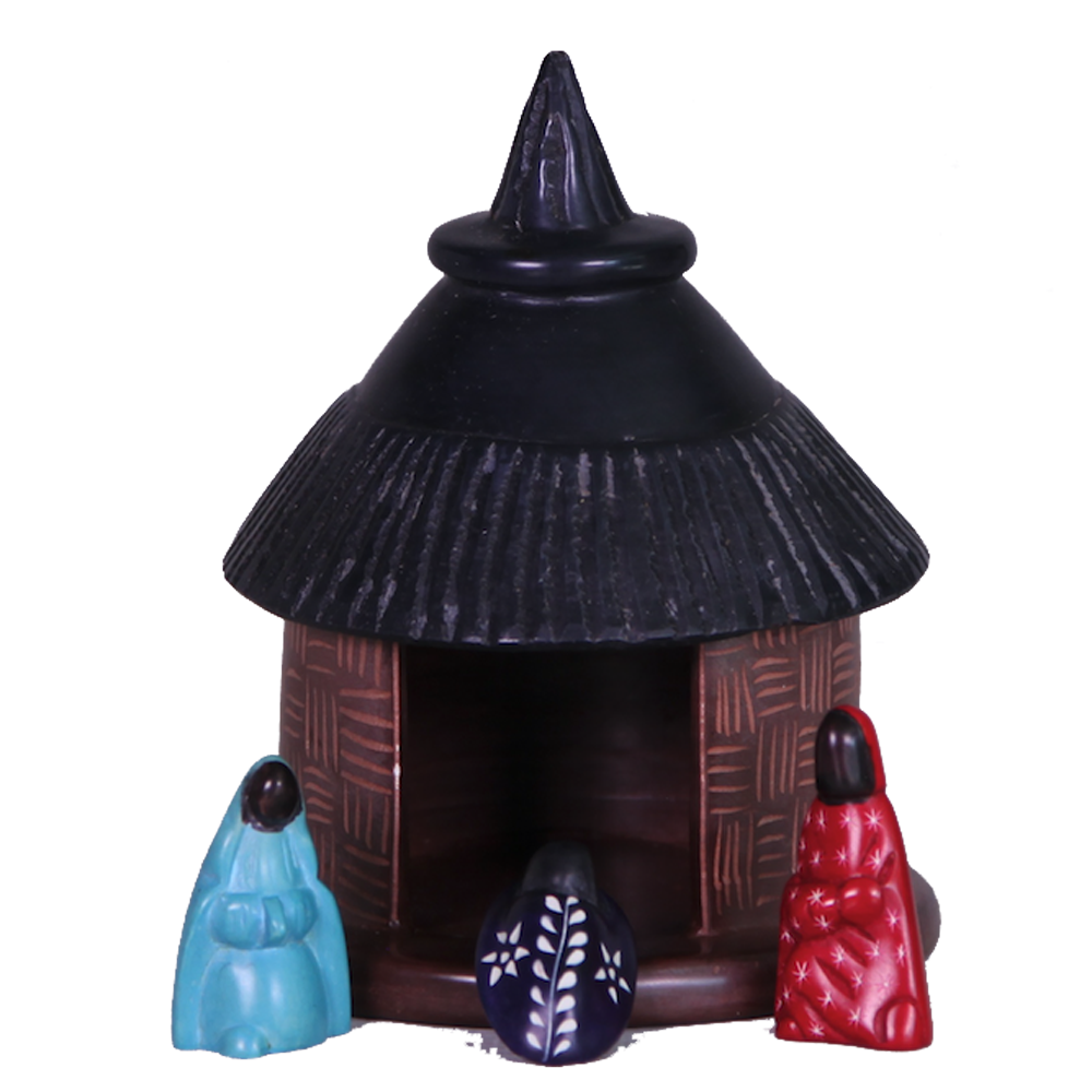 Kenyan Holy Family Nativity Hut, , large image number 0