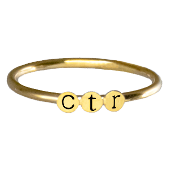 Dainty Gold CTR Ring, , large image number 0