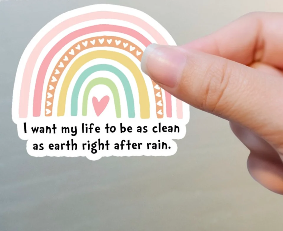 Clean Right After Rain Baptism Sticker, , large image number 1