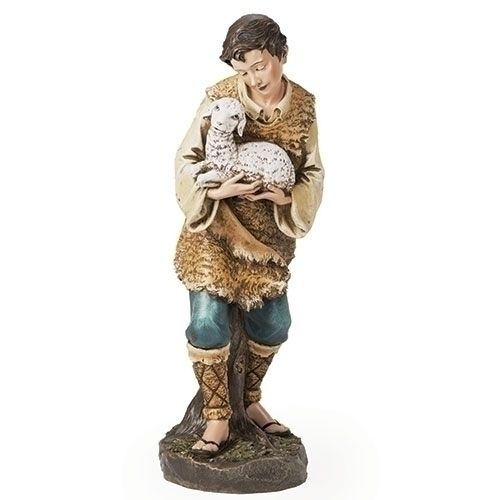 Large Stone Resin Nativity Shepherd, , large image number 0