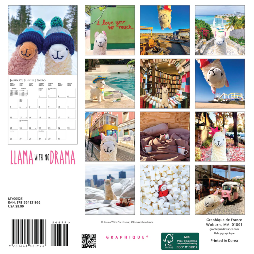 2025 Llama with No Drama Mini Calendar, , large image number 1