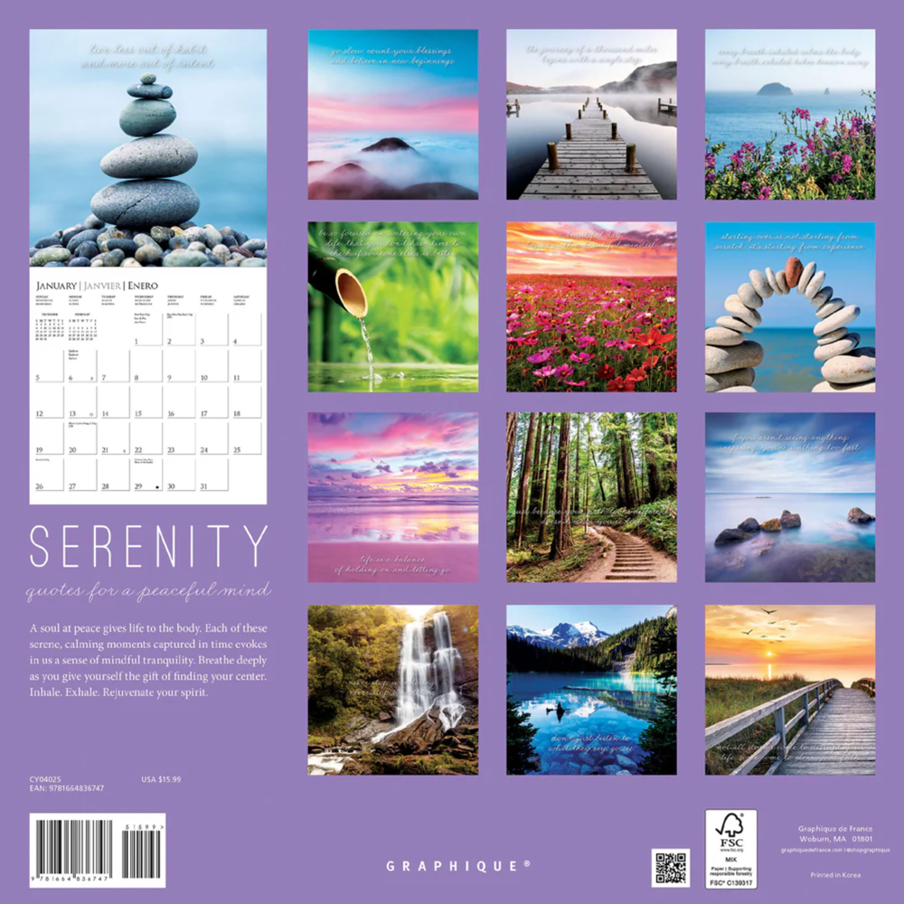 2025 Serenity Calendar, , large image number 1