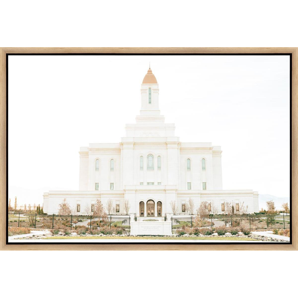 Sweet is the Work, Deseret Peak Temple (31.5x21.5 Framed Canvas)
