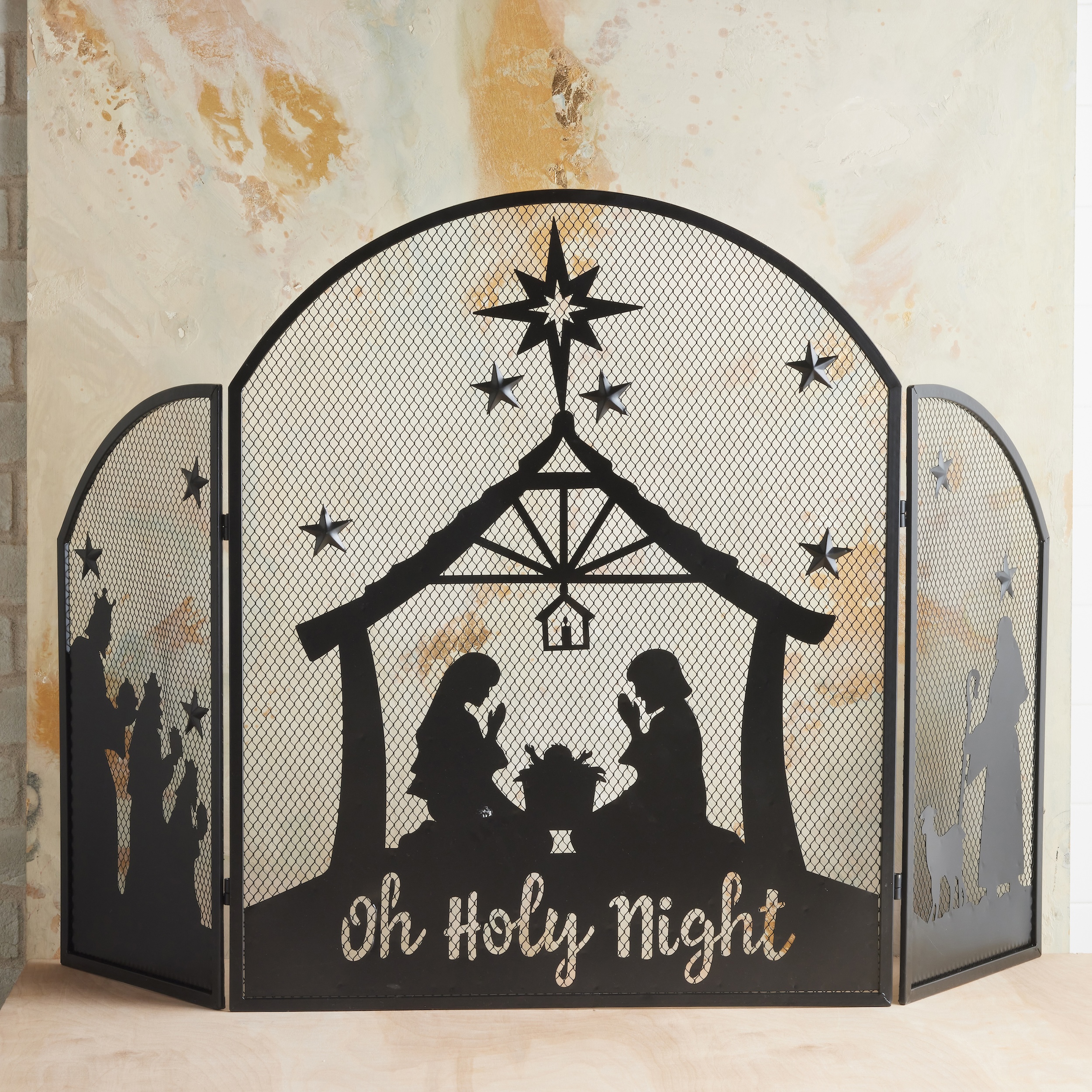 "Oh Holy Night" Firescreen Nativity, , large image number 1