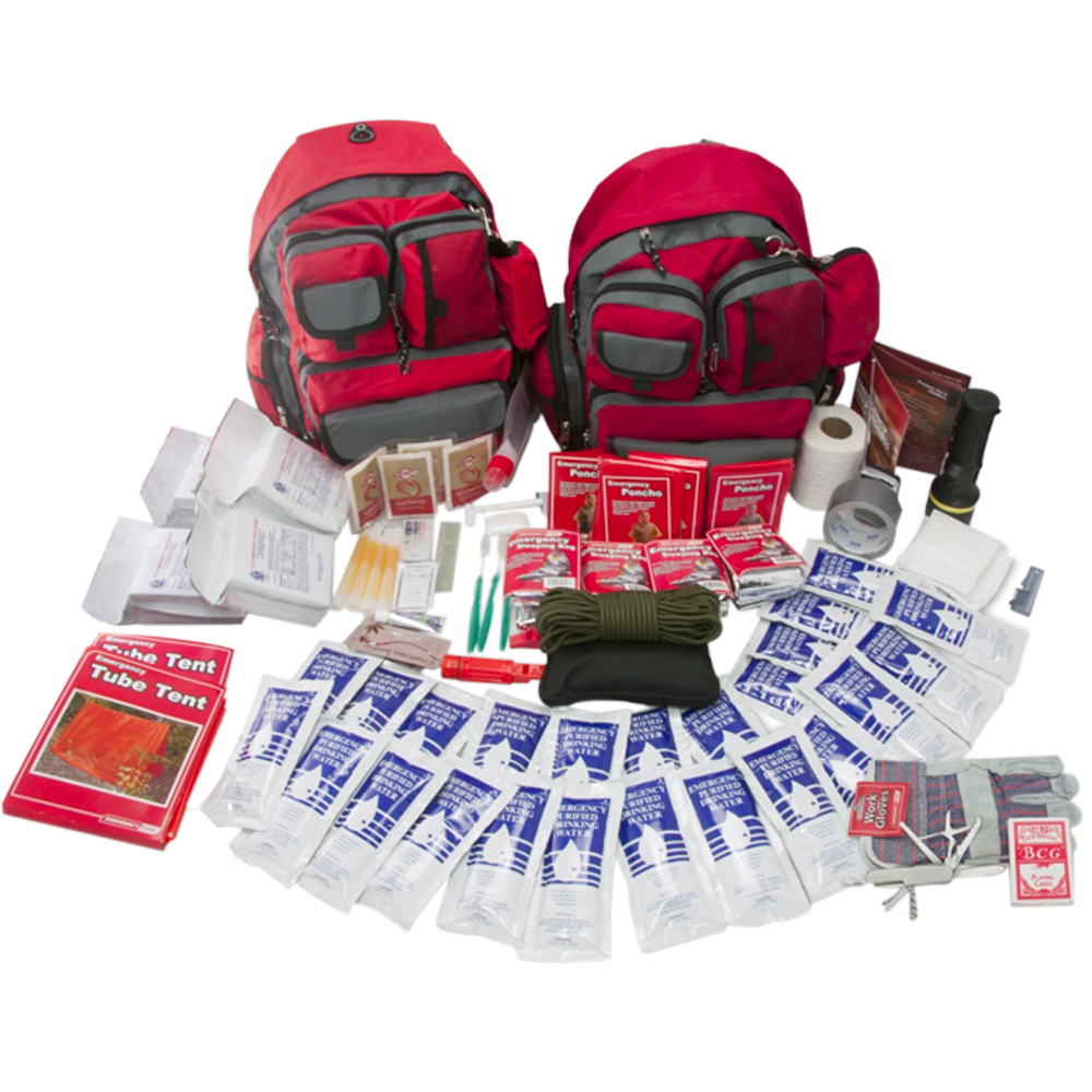 4-Person Family Prep Survival Backpack Kit